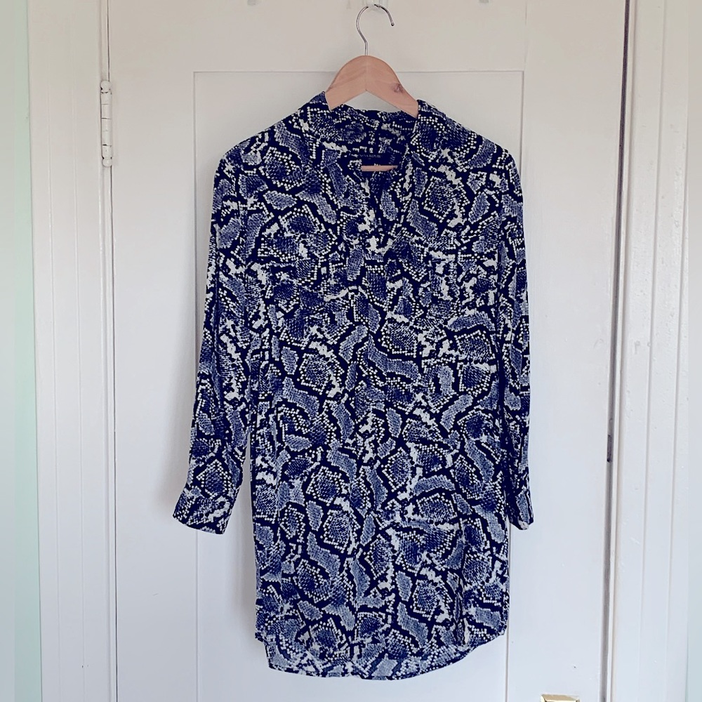 🎉 3for$20 BR cute animal print shirt dress tunic - size 2 petite